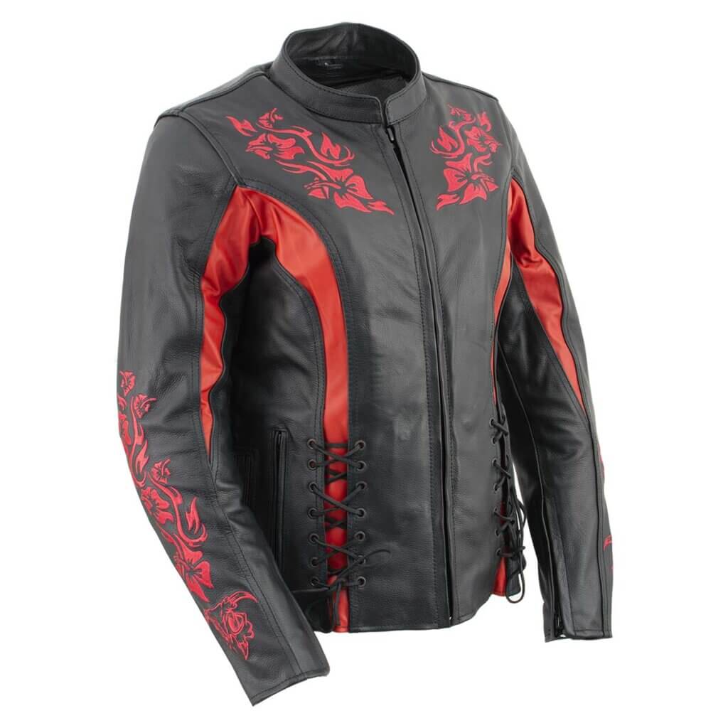 Ladies Leather Biker Jacket