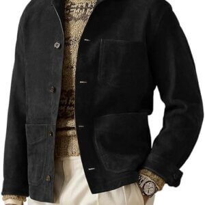 Men's Black Suede Jacket