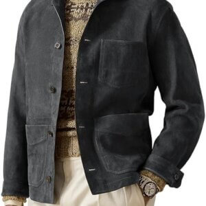 Men's Suede Biker Jacket