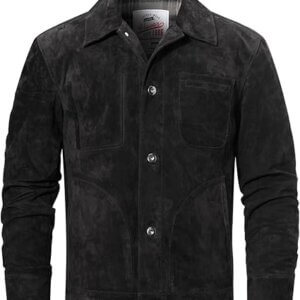 Men's Suede Trucker Jacket