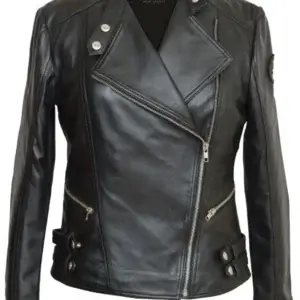 Plus Size Black Leather Jacket