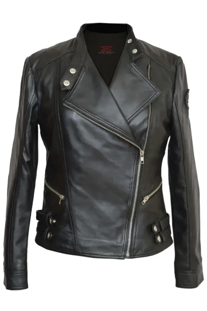 Plus Size Black Leather Jacket
