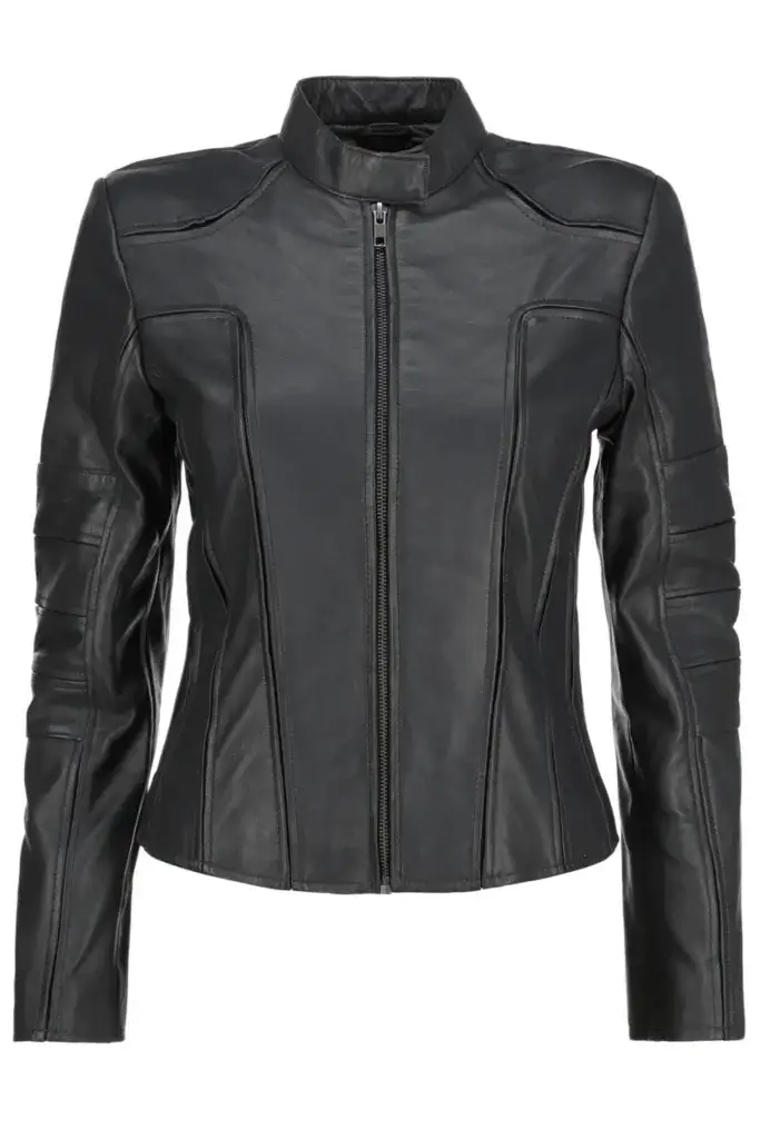 Plus Size Genuine Leather Jacket