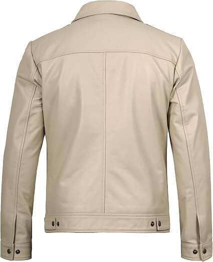 Premium Lambskin Jacket Back Side View