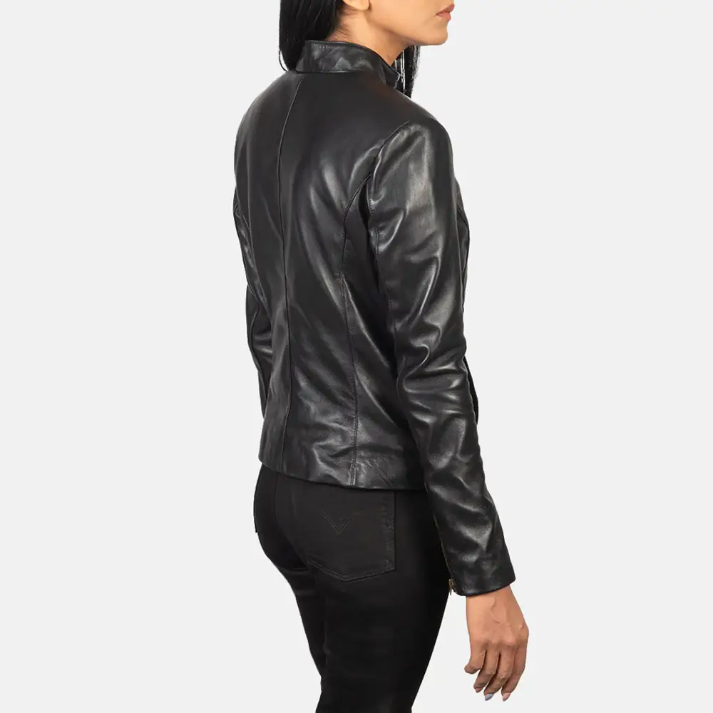Premium Women Biker Jackets Back Side View