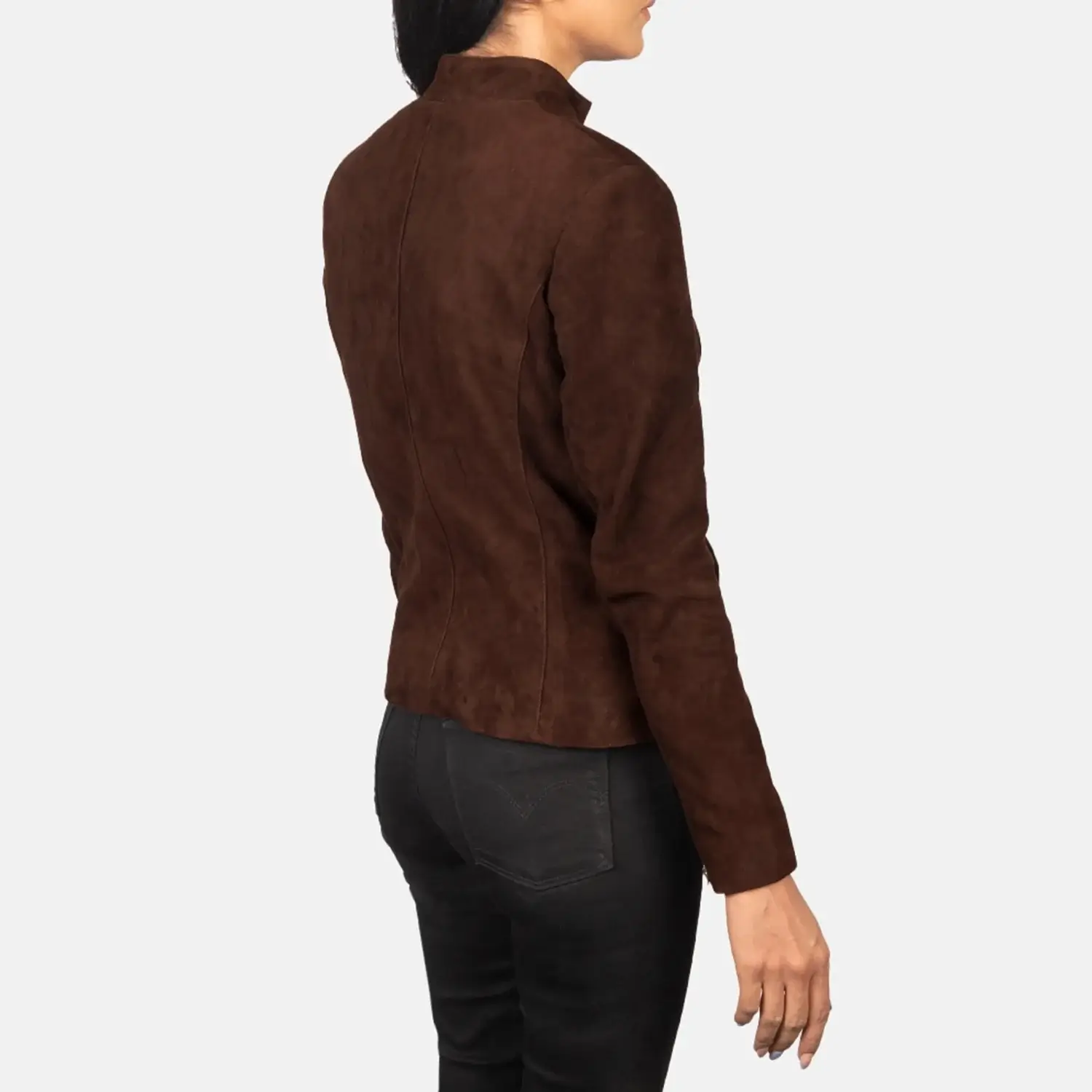 Stylish Women Motorcycle Jacket Back Side View