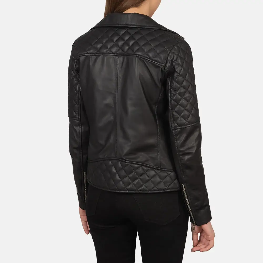Women Motorcycle Riding Jacket Back Side View
