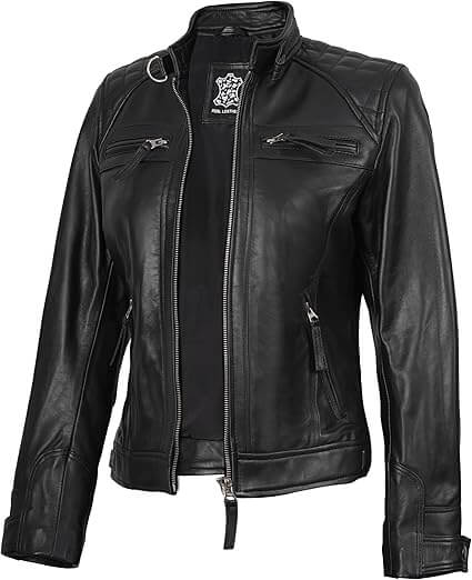 Women's Biker Leather Jacket
