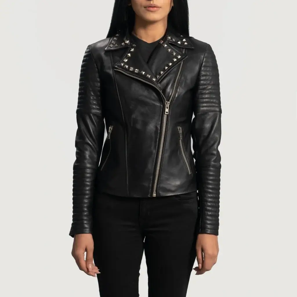 Women's Black Biker Jacket