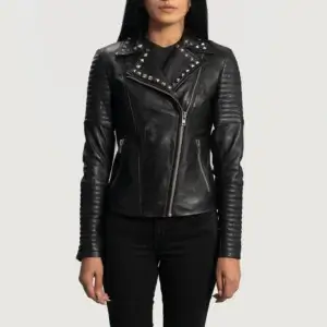 Women's Black Biker Jacket