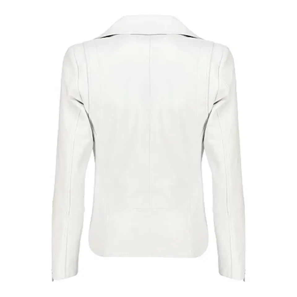 Women's Motorcycle Gear Jacket Back Side View