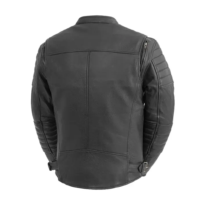 Mens Motorcycle Jacket Back Side View