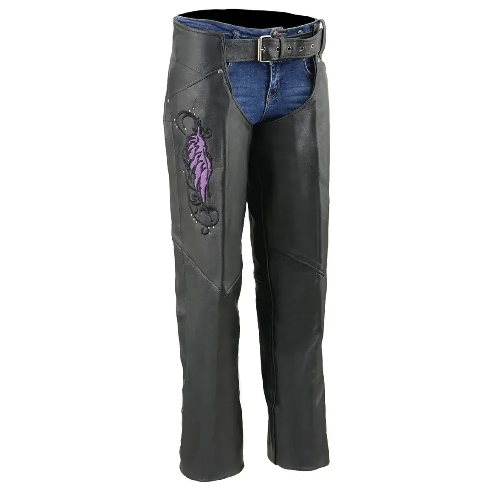 Black Leather Chaps for Women