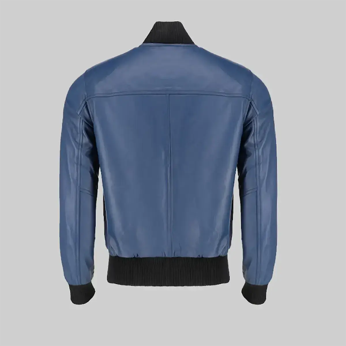 Bomber Leather Jacket Back Side View