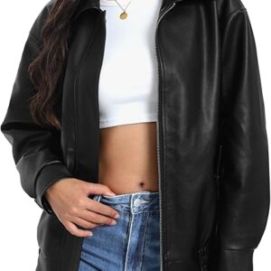 Casual Leather Jacket for Women