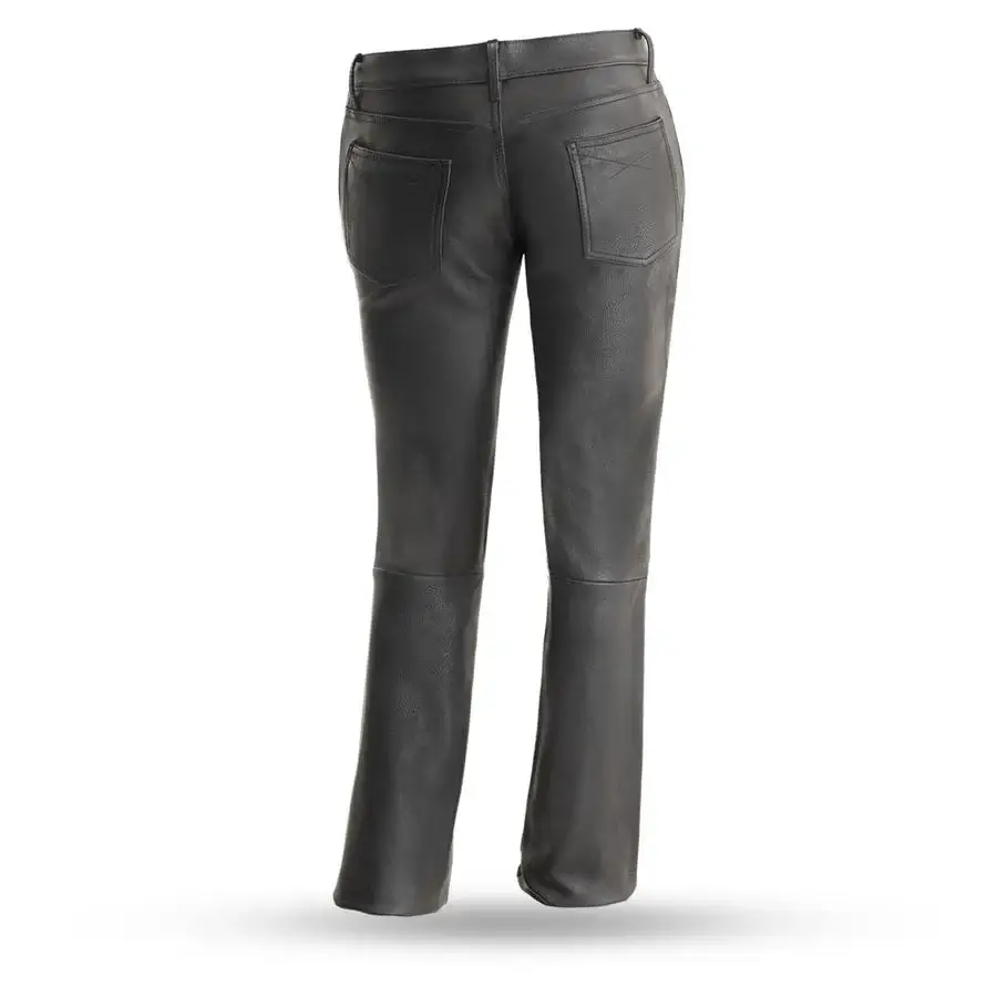 Ladies Motorcycle Leather Pants Back Side View