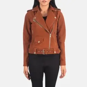 Ladies Suede Leather Jacket
