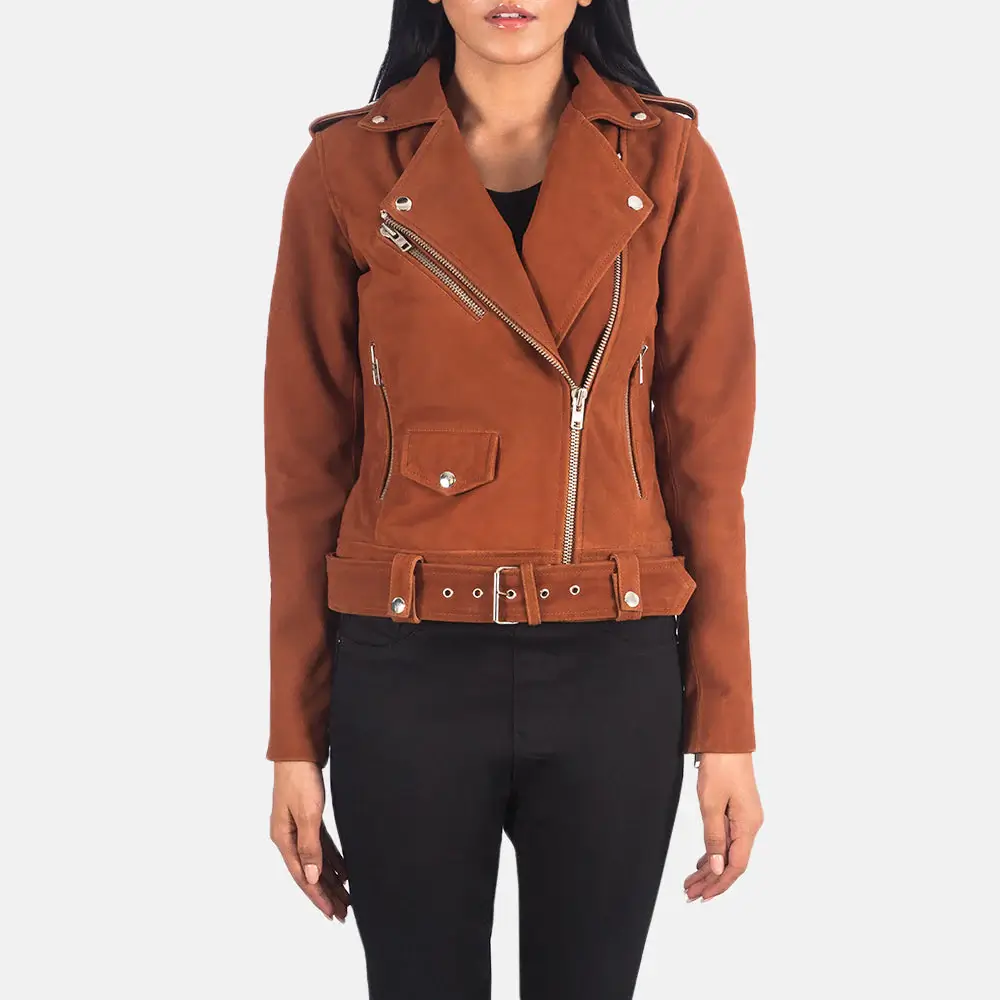 Ladies Suede Leather Jacket