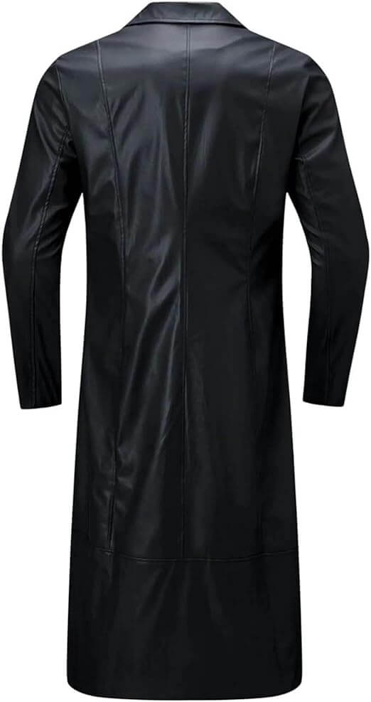 Leather Long Coats Back Side View