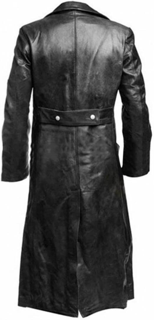 Leather Trench Coats Back Side View