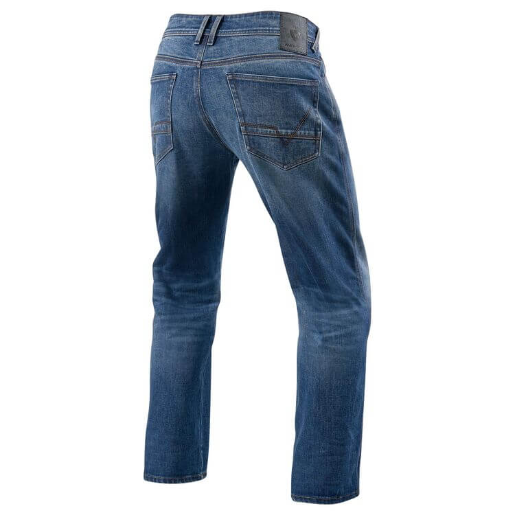 Men's Stretch Denim Pants Back Side View