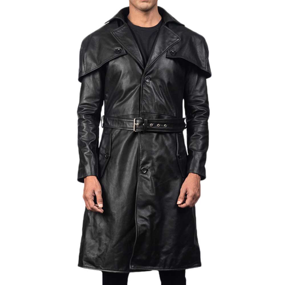 Modern Long Leather Coat
