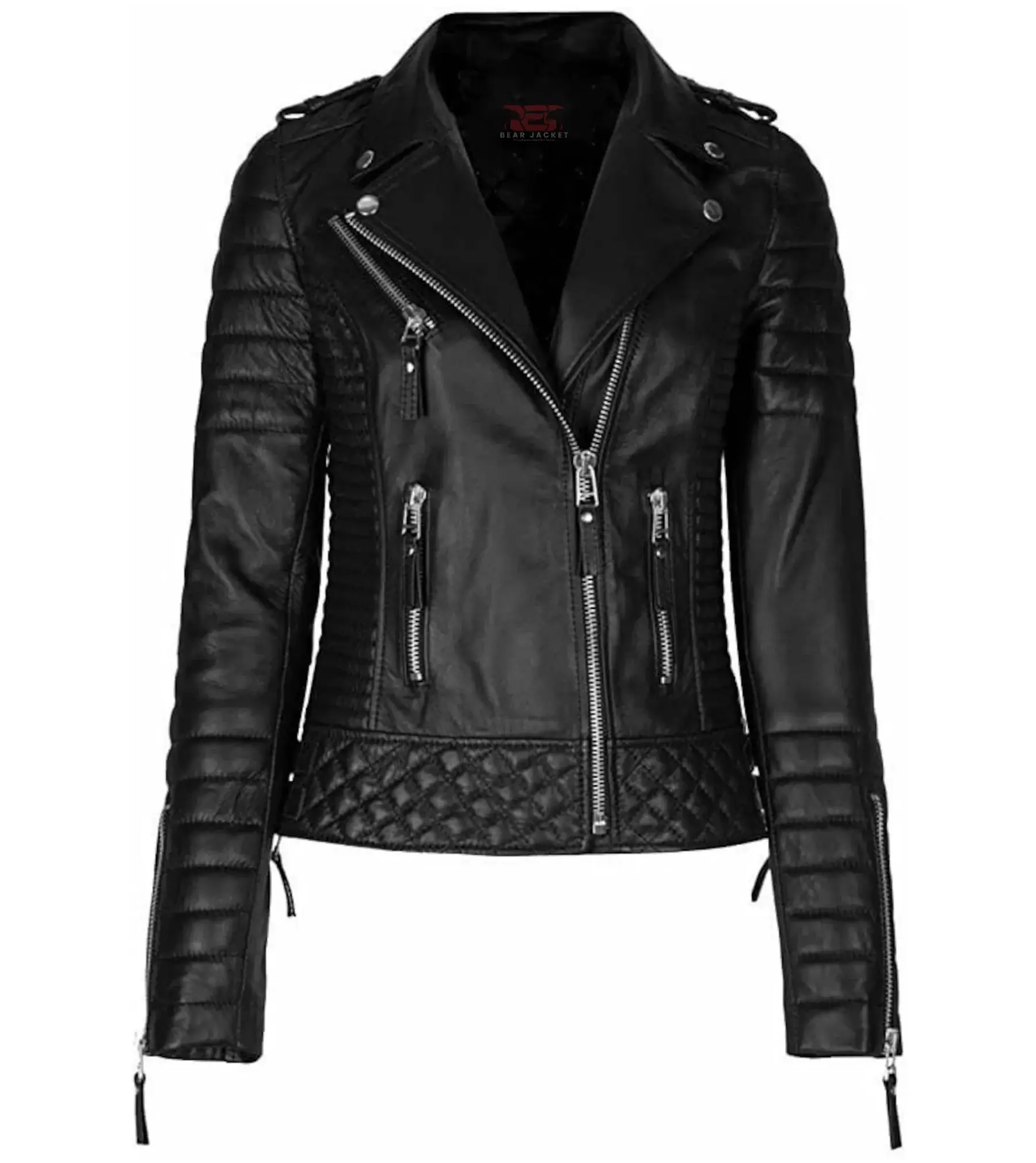 Women's Plus Size Leather Jacket