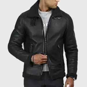 Premium Leather Bomber Jacket