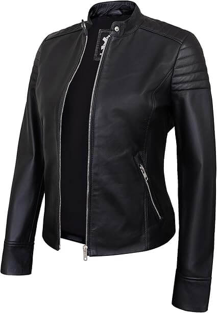 Quilted Leather Jacket for Women