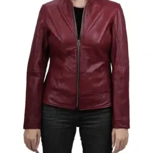 Slim Fit Cafe Racer Jacket Women
