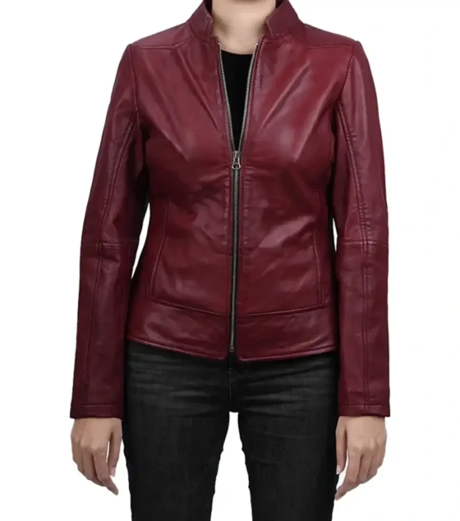 Slim Fit Cafe Racer Jacket Women