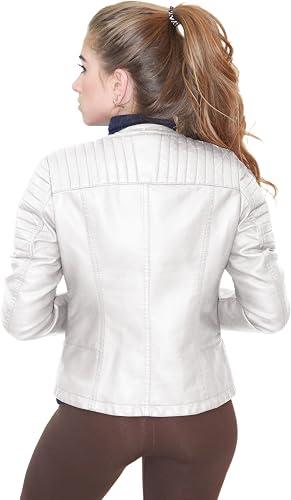 Soft Genuine Leather Quilted Jacket Back Side View