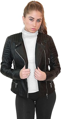 Stylish Quilted Leather Jacket for Women