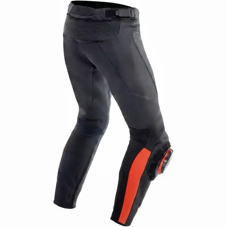 Women's Armored Leather Riding Pants Back Side View