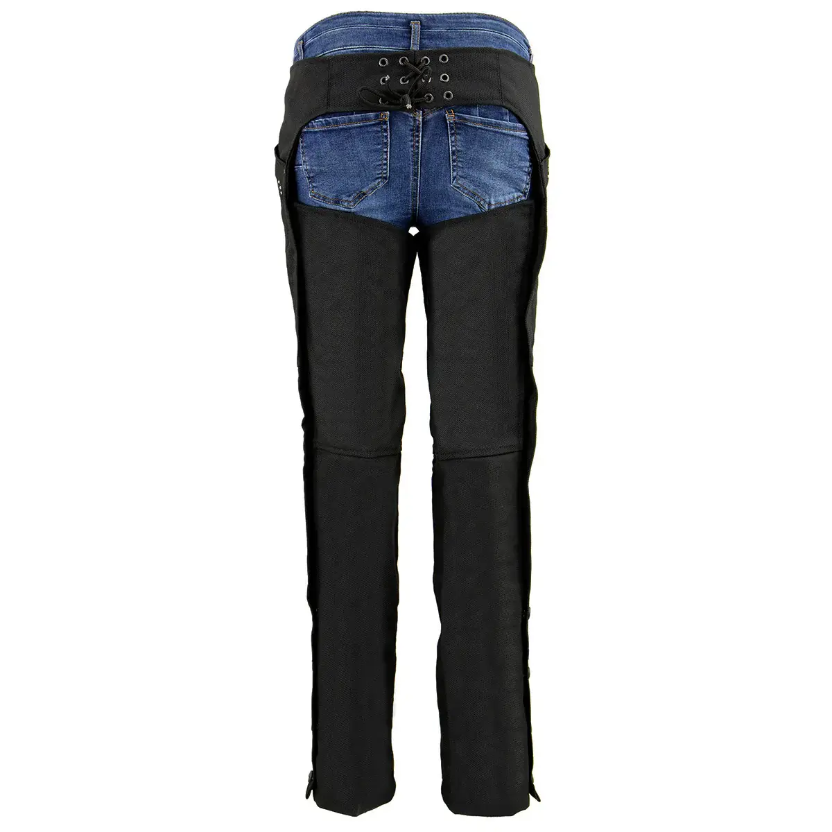 Women's Biker Chaps Back Side View