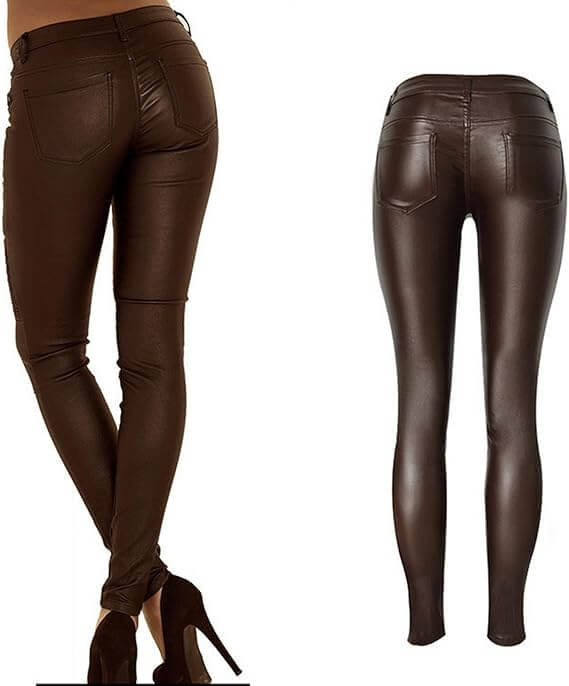 Women's Cruiser Leather Pants Back Side View