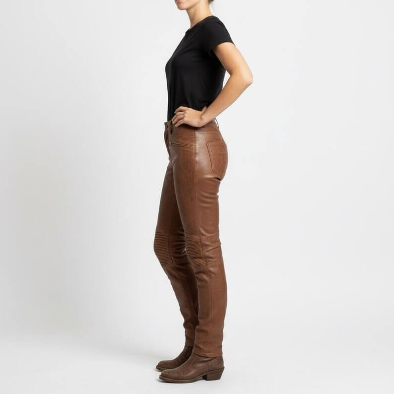 Women's Motorcycle Riding Gear Side View