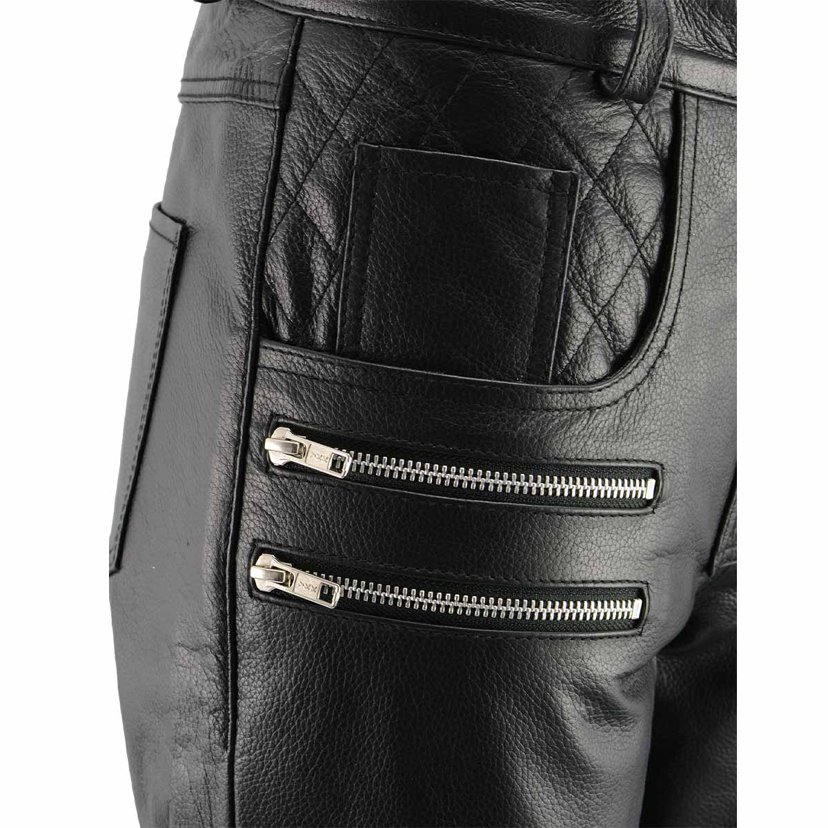 Women's Riding Leather Pants Side View