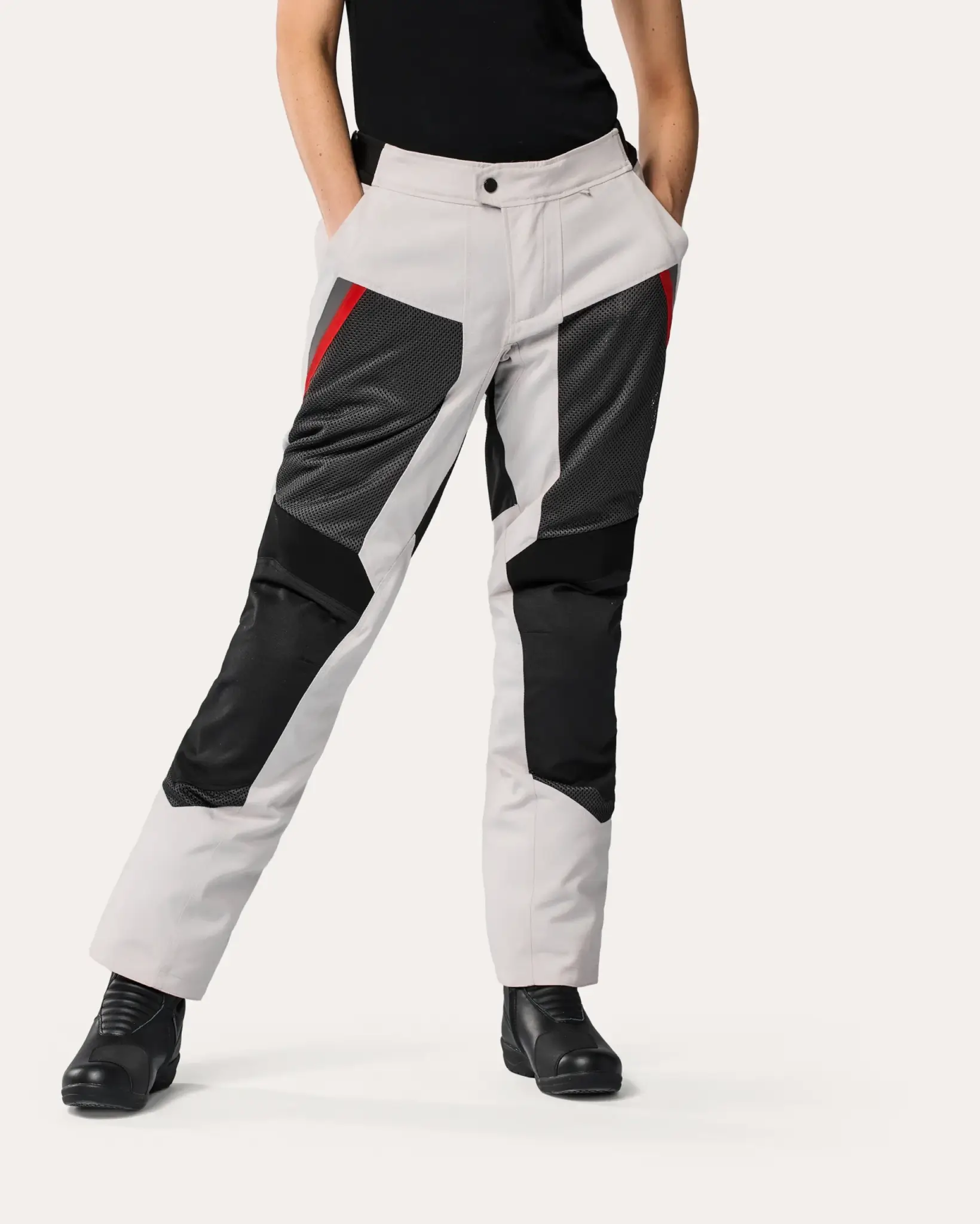 Women's Summer Motorcycle Pants Front Side View