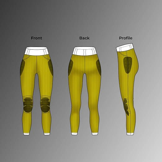 Women's Touring Leather Pants Back Side View