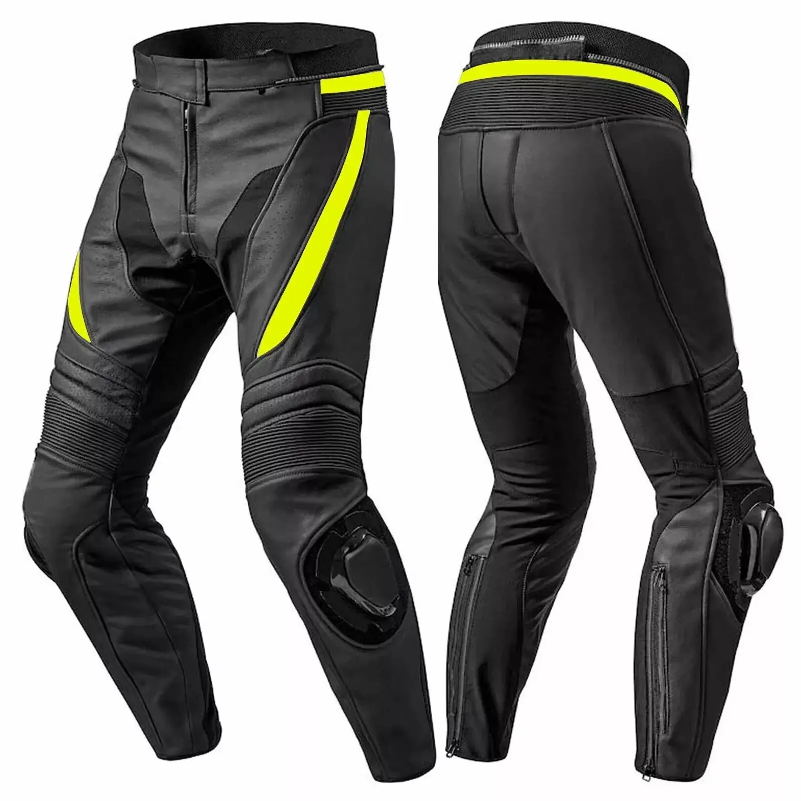 Motorcycle Armored Leather Pants