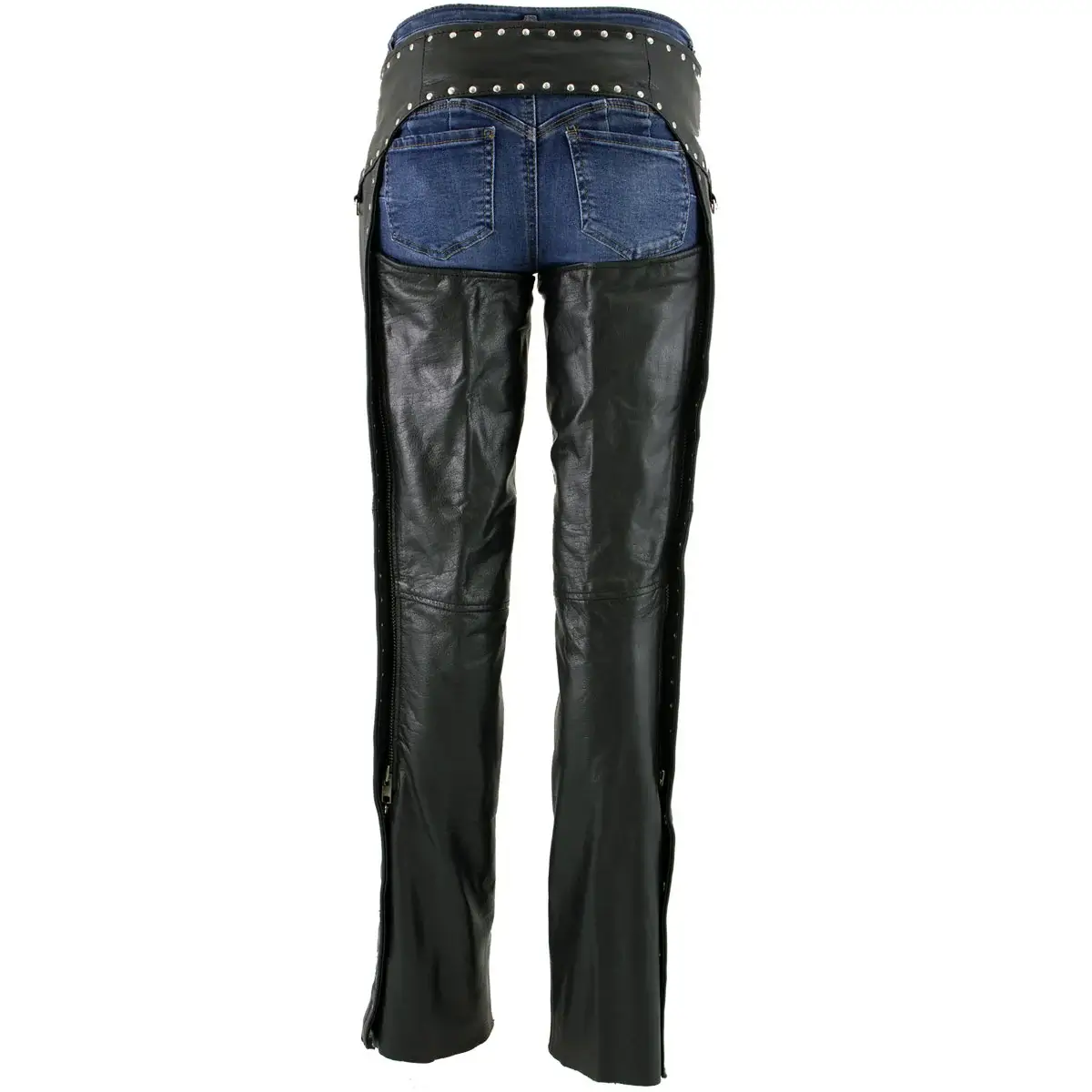 Women's CE Armored Motorcycle Chaps Back Side View