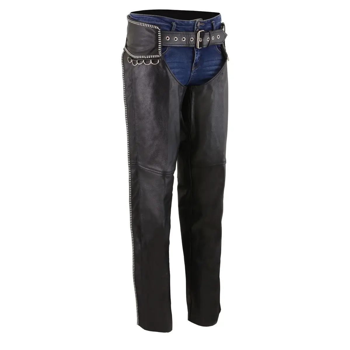 Women's Genuine Leather Motorcycle Chaps