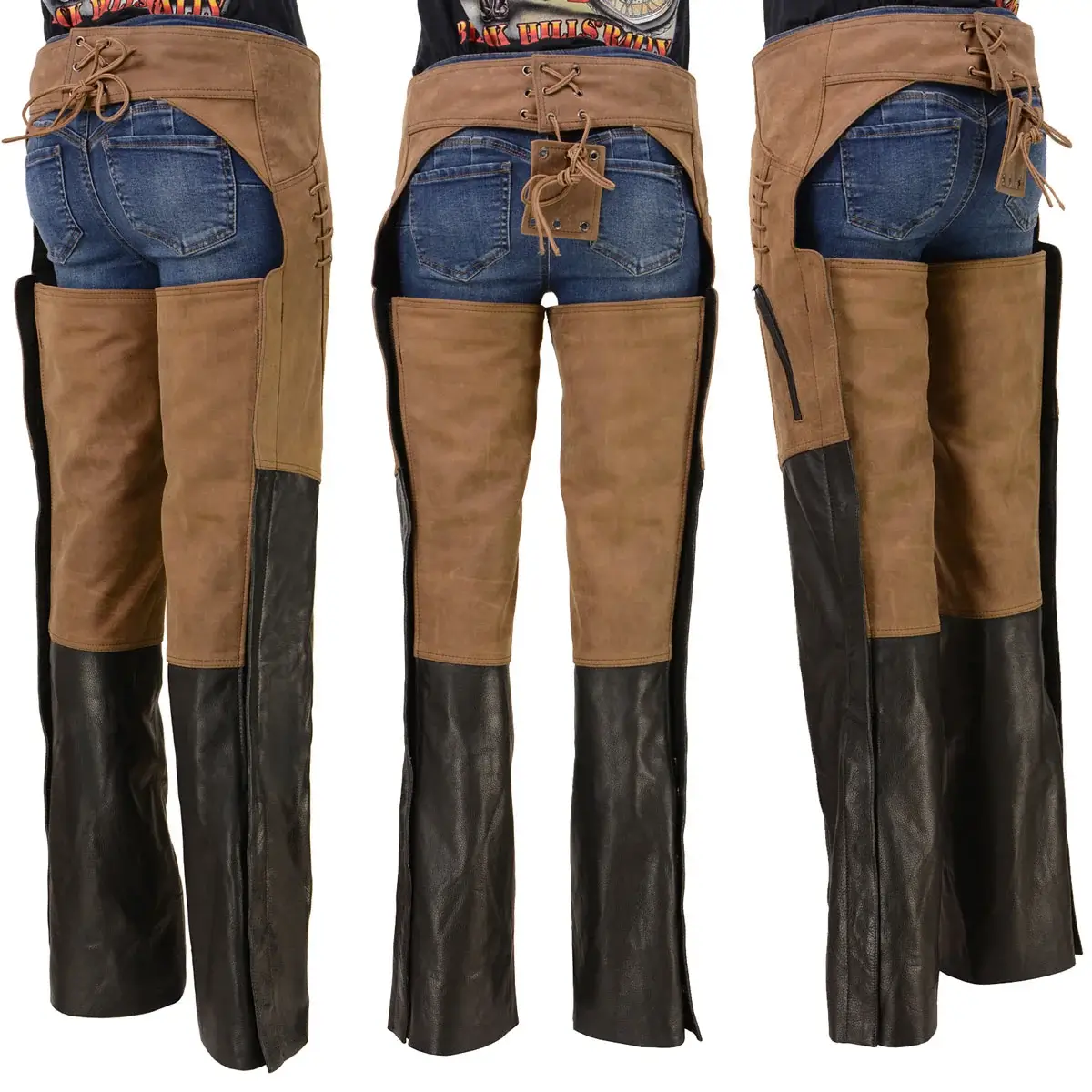Women's Motorcycle leg Protection Back Side View