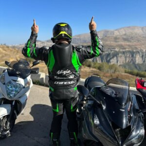 Kawasaki Racing 2 Piece Suit - Dainese Leather Motorcycle Suit